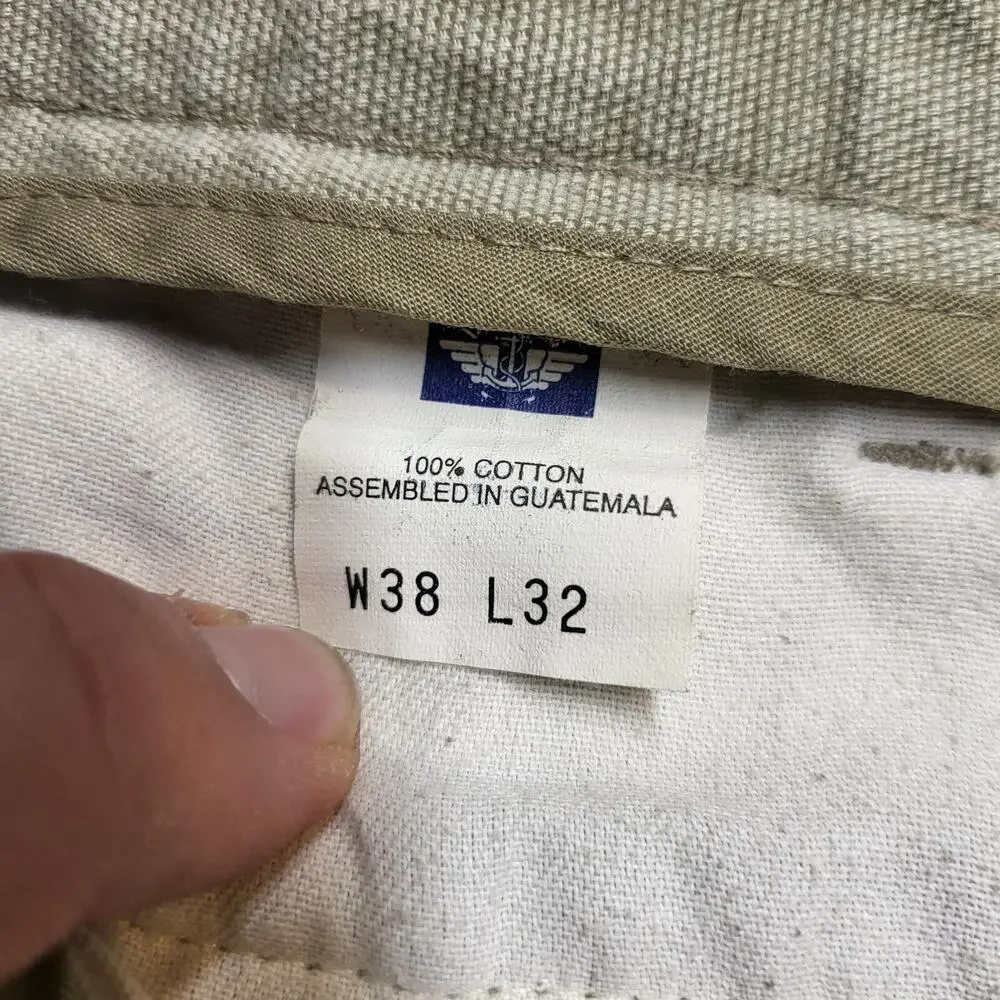 Vintage 90s Dockers Pants Mens 35x29 Tan Straight Leg Khaki Pleated